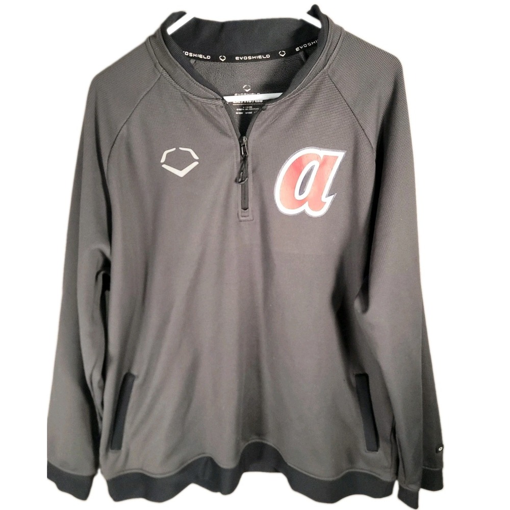 EvoShield 1/4 Zip Pullover Mens 2XL Gray Baseball Training Fleece Dugout Jacket